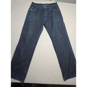 5ive Jungle & Co Jeans Men's 34 Blue Denim 100% Cotton Straight Leg Streetwear